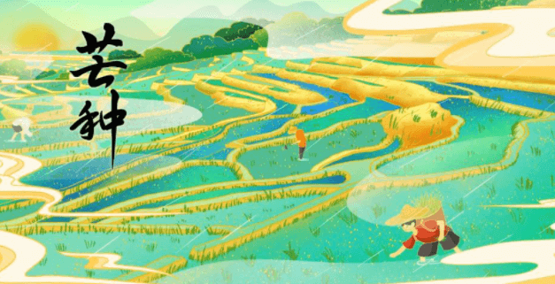 梅雨連晴麥秀黃，忽到芒種鴛鴦兒